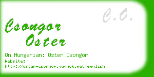 csongor oster business card